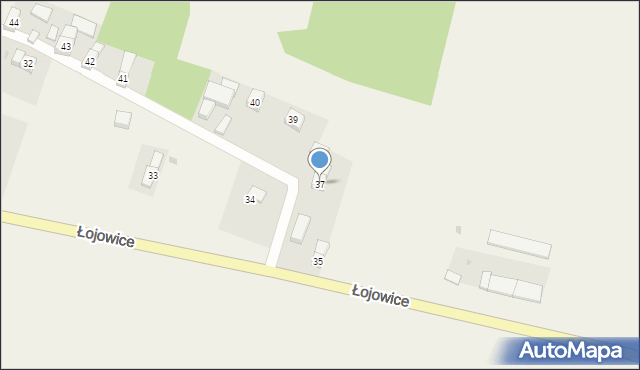 Łojowice, Łojowice, 37, mapa Łojowice