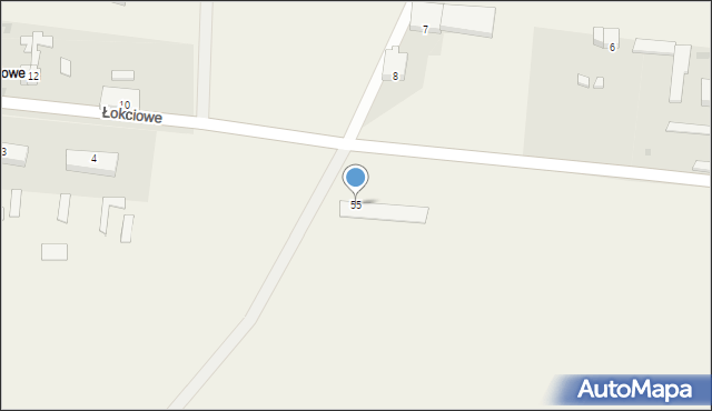 Łokciowe, Łokciowe, 55, mapa Łokciowe