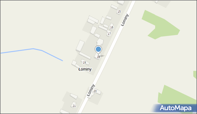 Łominy, Łominy, 18, mapa Łominy