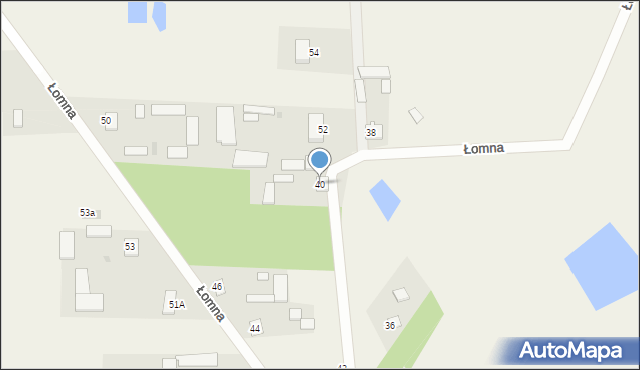 Łomna, Łomna, 40, mapa Łomna