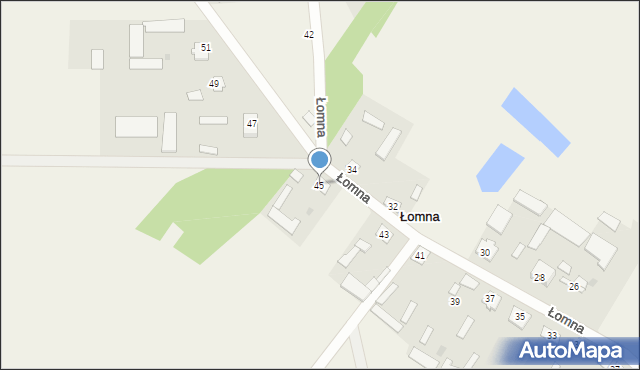 Łomna, Łomna, 45, mapa Łomna