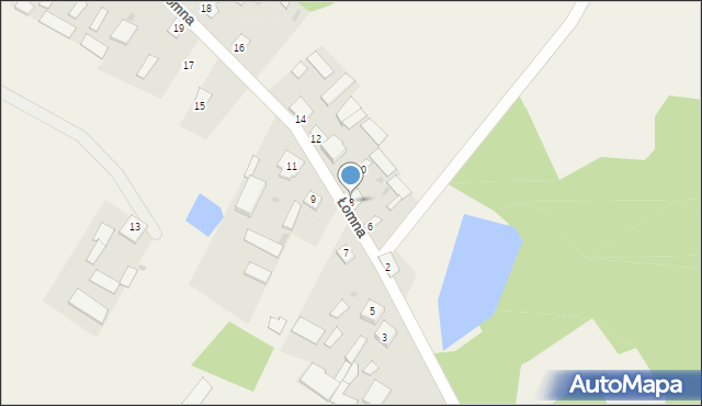 Łomna, Łomna, 8, mapa Łomna