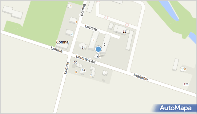Łomna-Las, Łomna-Las, 5A, mapa Łomna-Las