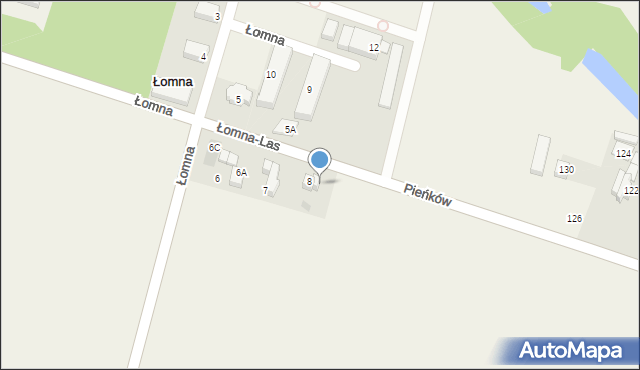 Łomna-Las, Łomna-Las, 8A, mapa Łomna-Las