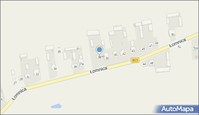 Łomnica, Łomnica, 38, mapa Łomnica