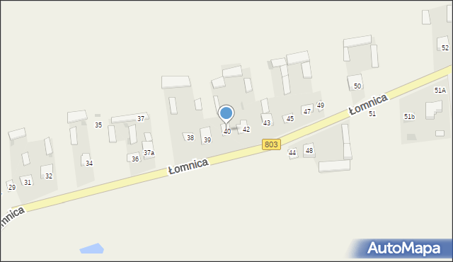 Łomnica, Łomnica, 40, mapa Łomnica