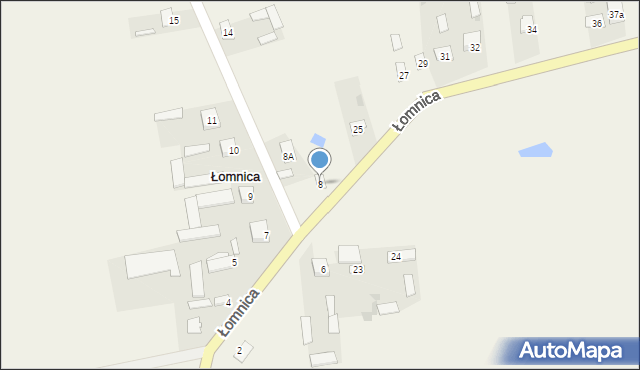 Łomnica, Łomnica, 8, mapa Łomnica