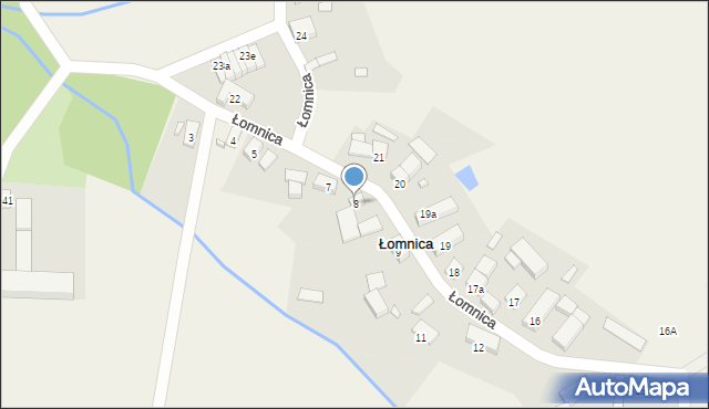 Łomnica, Łomnica, 8, mapa Łomnica