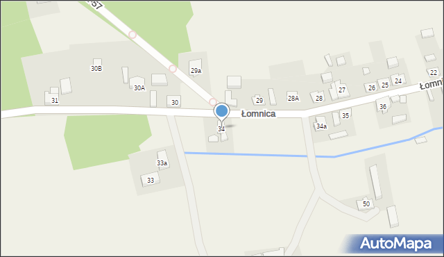 Łomnica, Łomnica, 34, mapa Łomnica