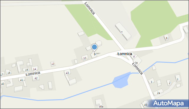 Łomnica, Łomnica, 9, mapa Łomnica