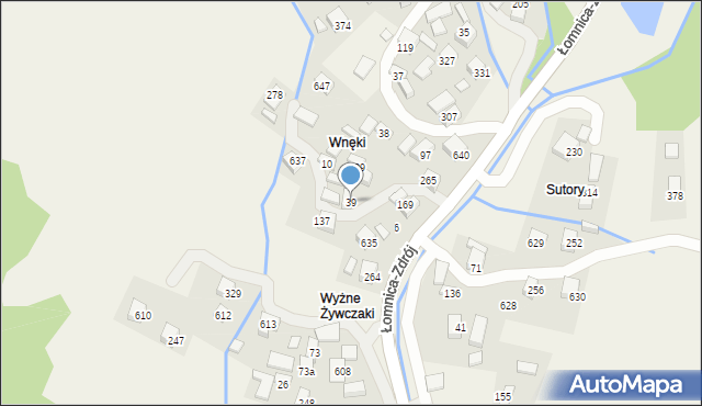 Łomnica-Zdrój, Łomnica-Zdrój, 39, mapa Łomnica-Zdrój