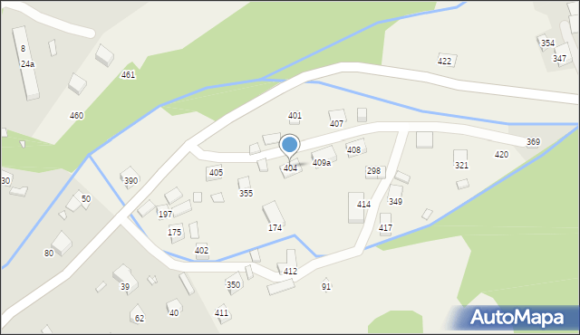 Łomnica-Zdrój, Łomnica-Zdrój, 404, mapa Łomnica-Zdrój