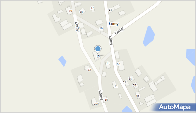 Łomy, Łomy, 15, mapa Łomy