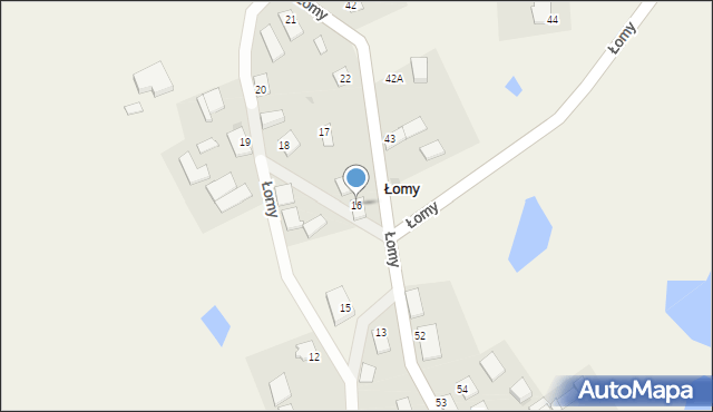 Łomy, Łomy, 16, mapa Łomy