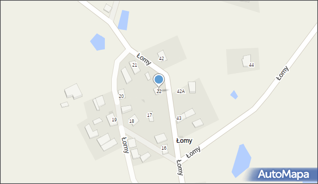 Łomy, Łomy, 22, mapa Łomy