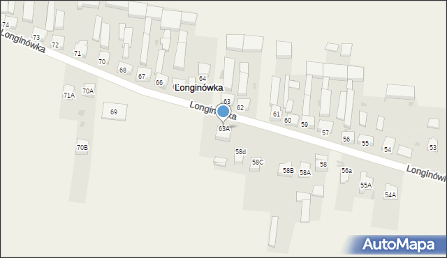 Longinówka, Longinówka, 63A, mapa Longinówka