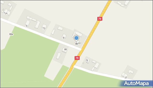 Łoniów-Kolonia, Łoniów-Kolonia, 68, mapa Łoniów-Kolonia