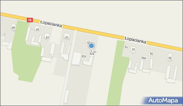 Łopacianka, Łopacianka, 62a, mapa Łopacianka