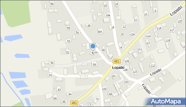Łopatki, Łopatki, 51, mapa Łopatki