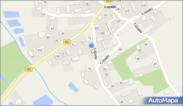 Łopatki, Łopatki, 74, mapa Łopatki