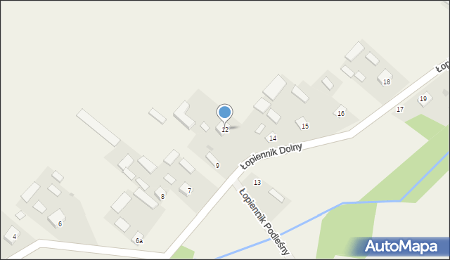 Łopiennik Dolny, Łopiennik Dolny, 12, mapa Łopiennik Dolny