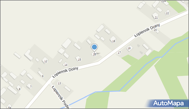 Łopiennik Dolny, Łopiennik Dolny, 16, mapa Łopiennik Dolny