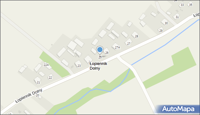 Łopiennik Dolny, Łopiennik Dolny, 25, mapa Łopiennik Dolny