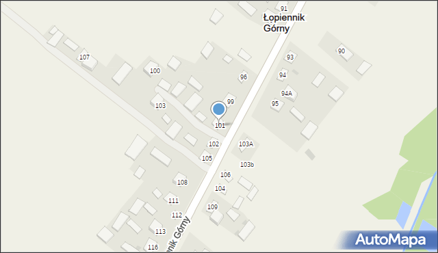 Łopiennik Górny, Łopiennik Górny, 101, mapa Łopiennik Górny