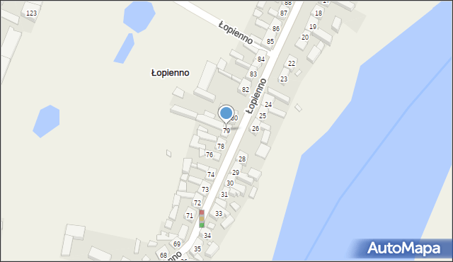 Łopienno, Łopienno, 79, mapa Łopienno