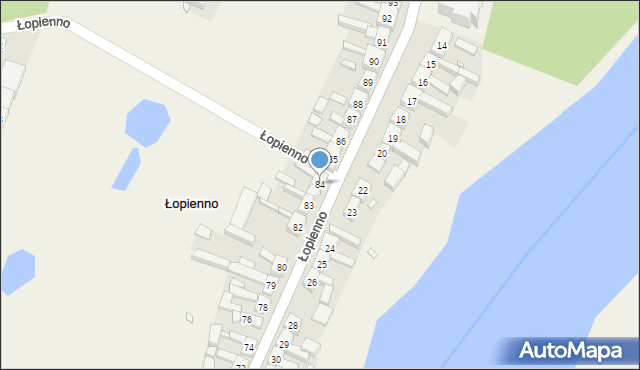 Łopienno, Łopienno, 84, mapa Łopienno