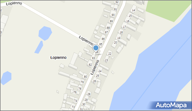 Łopienno, Łopienno, 84A, mapa Łopienno