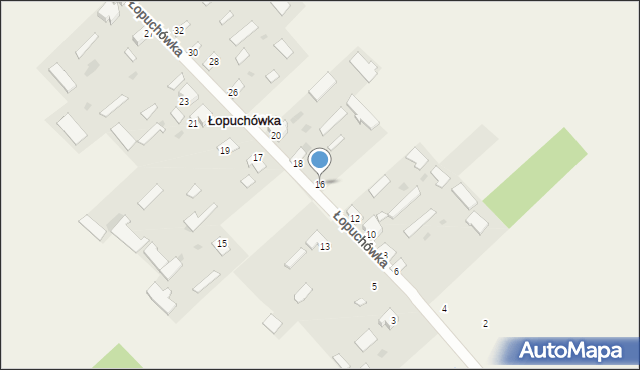 Łopuchówka, Łopuchówka, 16, mapa Łopuchówka