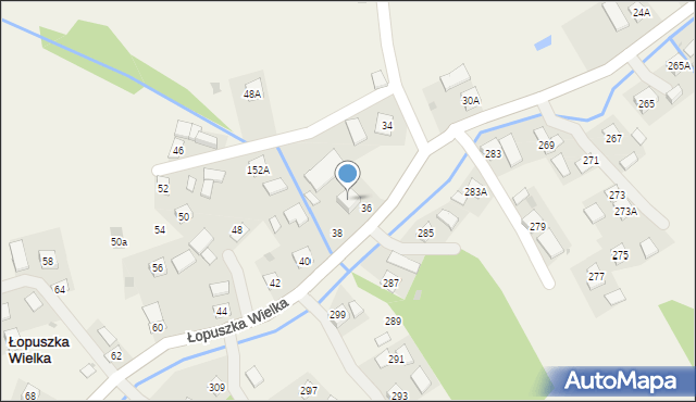 Łopuszka Wielka, Łopuszka Wielka, 36A, mapa Łopuszka Wielka