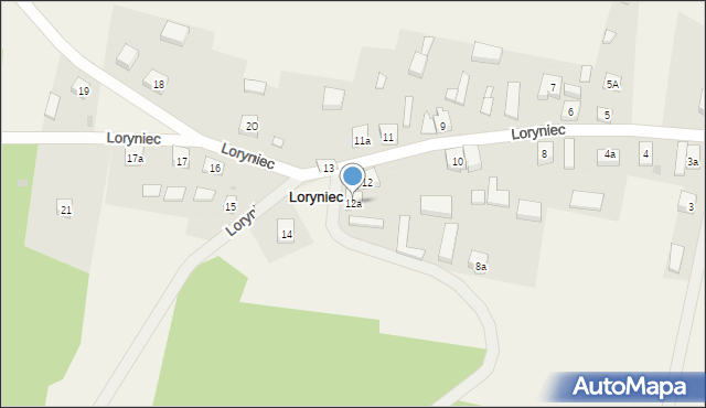 Loryniec, Loryniec, 12a, mapa Loryniec