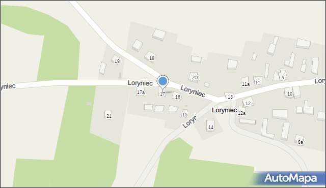 Loryniec, Loryniec, 17, mapa Loryniec