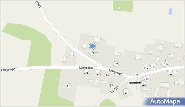 Loryniec, Loryniec, 18, mapa Loryniec