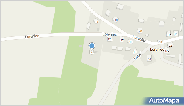 Loryniec, Loryniec, 21, mapa Loryniec