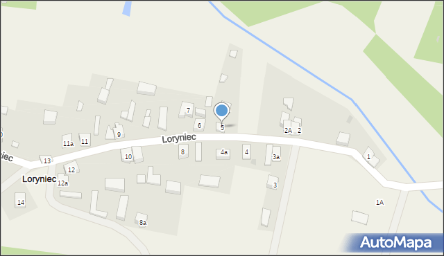 Loryniec, Loryniec, 5, mapa Loryniec