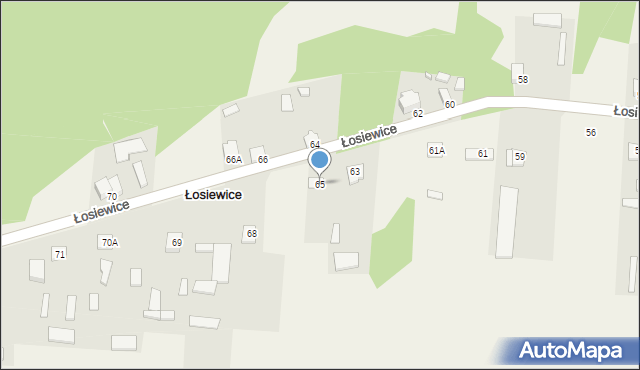 Łosiewice, Łosiewice, 65, mapa Łosiewice