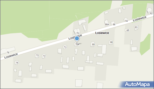 Łosiewice, Łosiewice, 70A, mapa Łosiewice