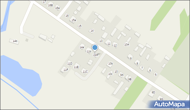 Łosiniec, Łosiniec, 11A, mapa Łosiniec