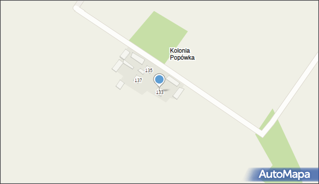 Łosiniec, Łosiniec, 133, mapa Łosiniec