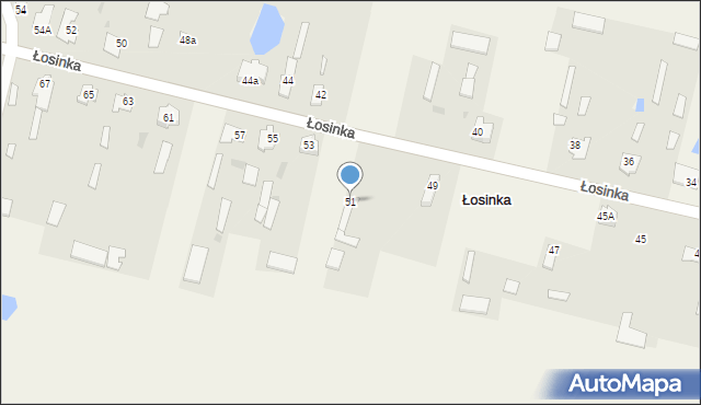 Łosinka, Łosinka, 51, mapa Łosinka