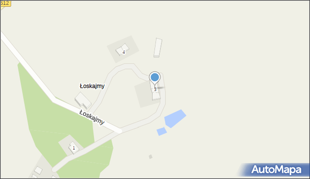 Łoskajmy, Łoskajmy, 3, mapa Łoskajmy