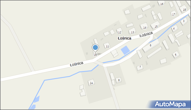 Łośnica, Łośnica, 10, mapa Łośnica