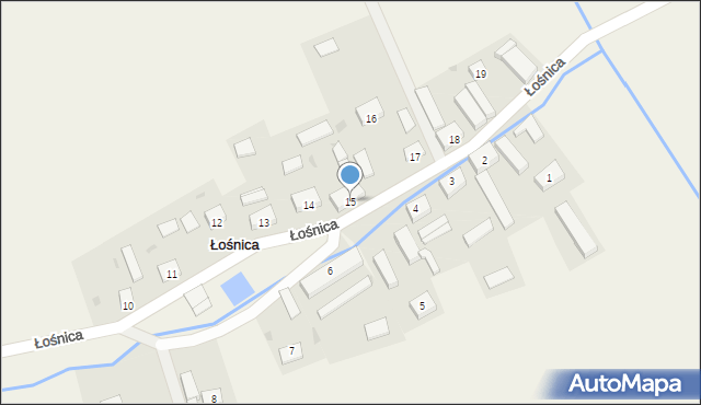 Łośnica, Łośnica, 15, mapa Łośnica