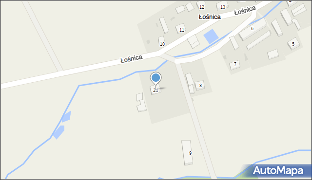 Łośnica, Łośnica, 24, mapa Łośnica