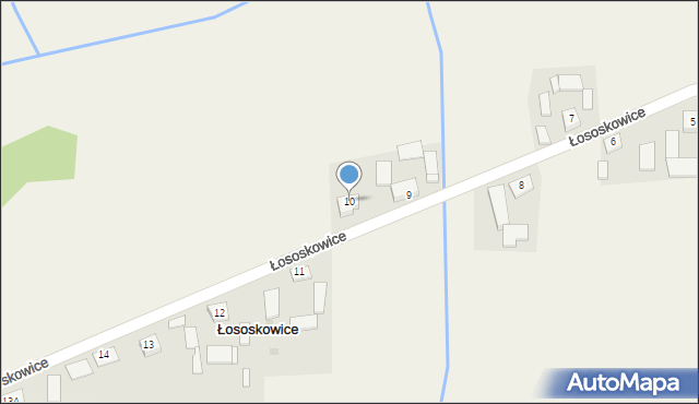Łososkowice, Łososkowice, 10, mapa Łososkowice