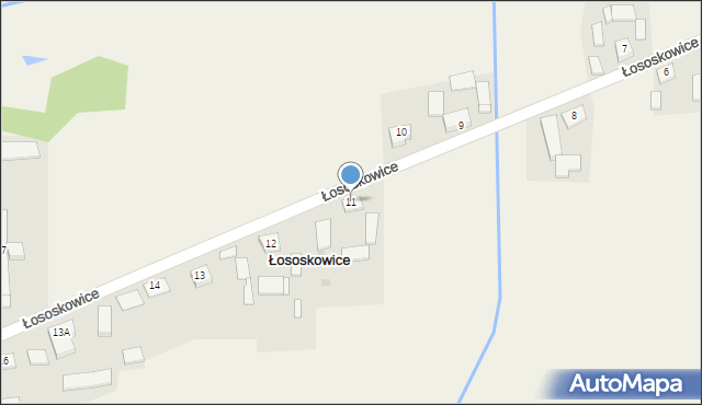 Łososkowice, Łososkowice, 11, mapa Łososkowice