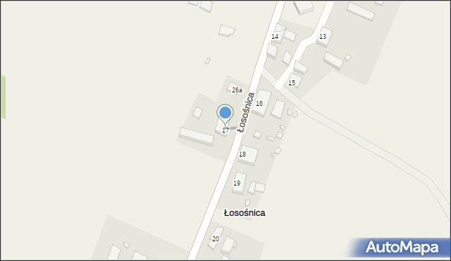 Łosośnica, Łosośnica, 17, mapa Łosośnica